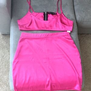 FINAL DROP Pink Satin Set